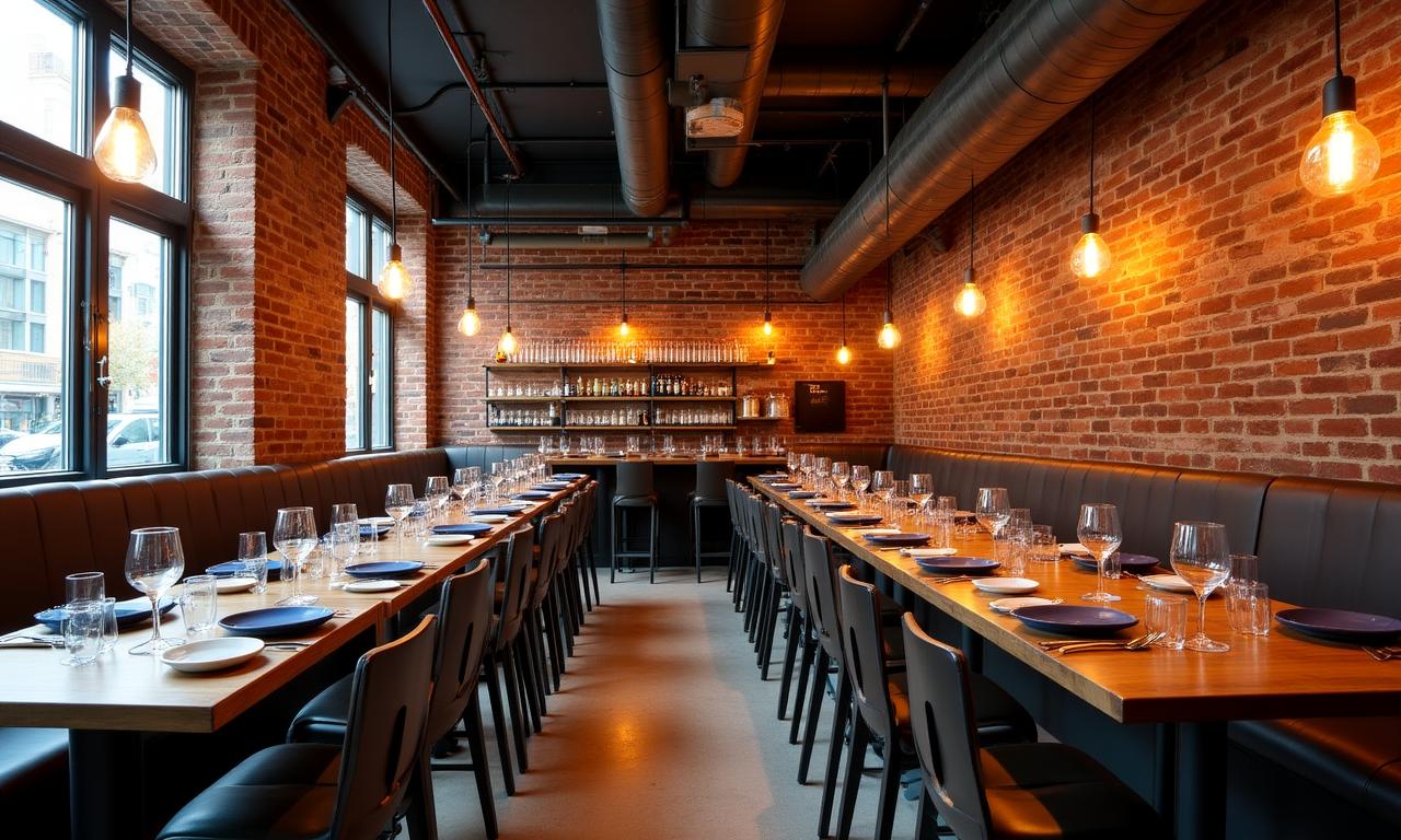 Industrialny wystrój restauracji z polskim akcentem